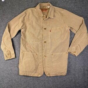 Mens LEVI'S Brown Sz XL Chore Barn Workwear Utility Engineer Jacket  2017
